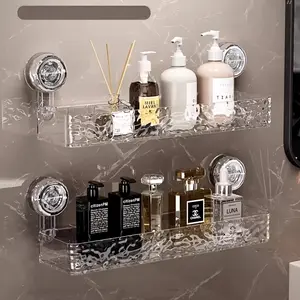 [Wall-Mounted Storage Rack] Wall-Mounted Strong Suction Cup Storage Rack | For Bathrooms, Washbasins, And Toilets, No Drilling Required, Shelves