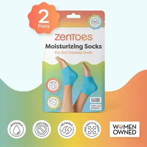 Moisturizing Gel Heel Socks - Fuzzy & Soft Fabric with Deep Hydrating Gel