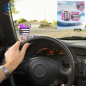 Car Oil Change Reminder Sticker 50x50mm 200pcs/Roll Self-Adhesive Windshield Service Label for Cars & Trucks