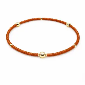 Game Day - Burnt Orange & Gold Filled Bracelet
