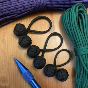 Monkey Fist Paracord Begleri Fidget Toy | Black Color