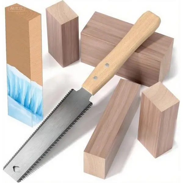 6-Inch Double-Edge Japanese Pull Saw, Flexible Flush Cut 17/11 TPI Thin Sturdy Blade, Non-Slip Ergonomic Comfortable Handle, Lightweight Sharp Multi-Tool for Woodworking, Precise Cuts on Solid Wood Fatigue-Free Use