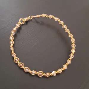 wire wrapped beaded bracelet