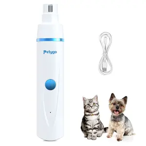 Petygo Nail Grinder, Rechargeable Pet Nail Paws Grooming & Smoothing for Small Medium Large Dogs & Cats, Low-Noise,Cordless, Electric, Quiet Clippers for Dogs, Cats, and Paw Pets. Ideal gift for pet lovers!