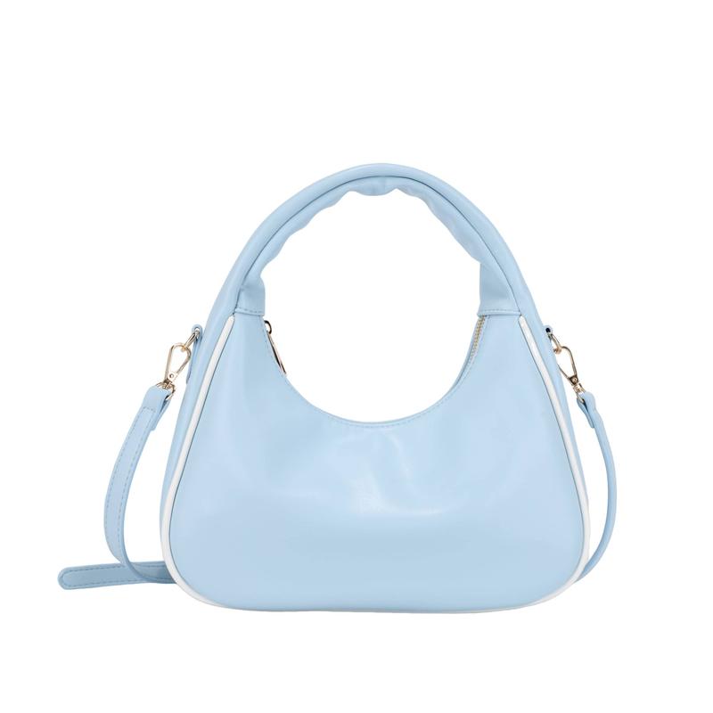 Bolso Hobo Celeste con Asa Acolchada - Materiales de Alta Calidad