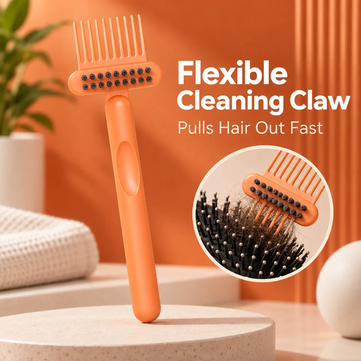 Hair Brush Cleaner | Hollow Comb Cleaning Tool, Remove Hair From Hairbrushes Easily