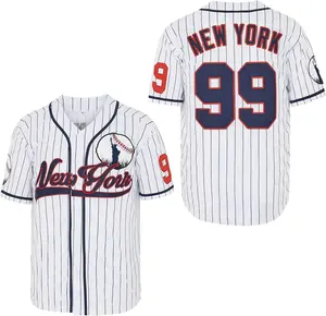 Men's New York 99 Baseball Jerseys Shirts Hip Hop Button Down for Party Xmas Gift Stitched _ Clothing, Shoes & Jewelry