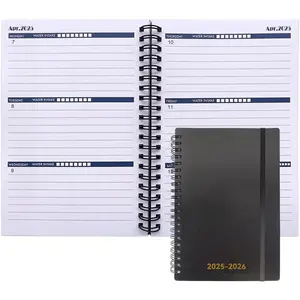 Planner 2025-2026 - January 2025 - June 2026, Weekly and Monthly Daily Planner 2025-2026, 18 Months Planner (Black PP Cover-2025.1, 5.2" x 7.5")