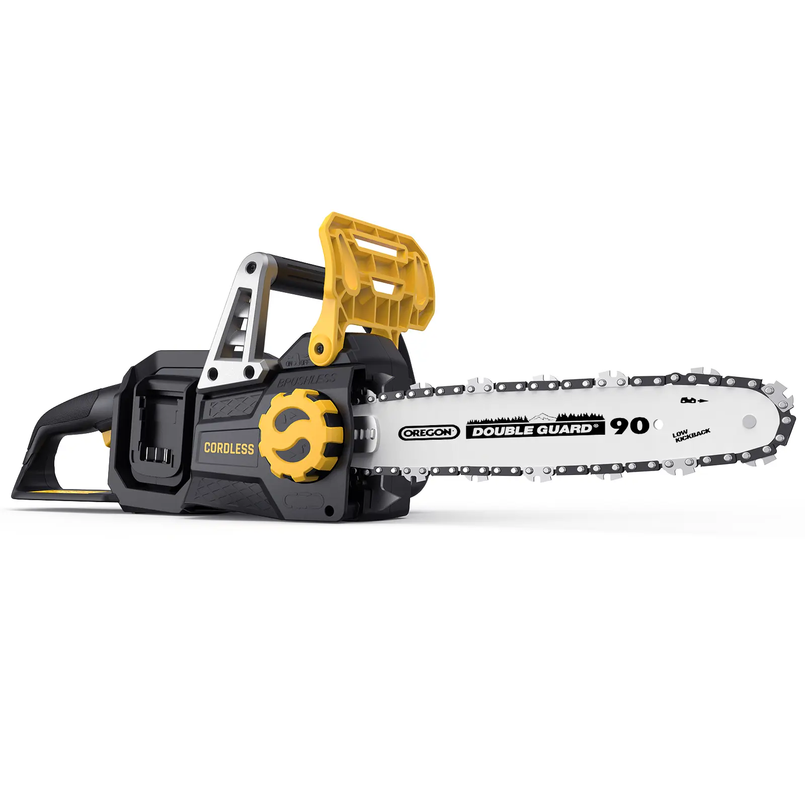 #sohochic DOVAMAN 40V 16-Inch Cordless Chainsaw, Brushless Chainsaw Tool Only for DeWalt 20V Battery, Oregon Chain & Bar, One-Step Tool-Free Tension, 2-Speed Modes, Auto-Oiling, 2 x 20V (Battery & Charger Not Included), Battery Powered Saws