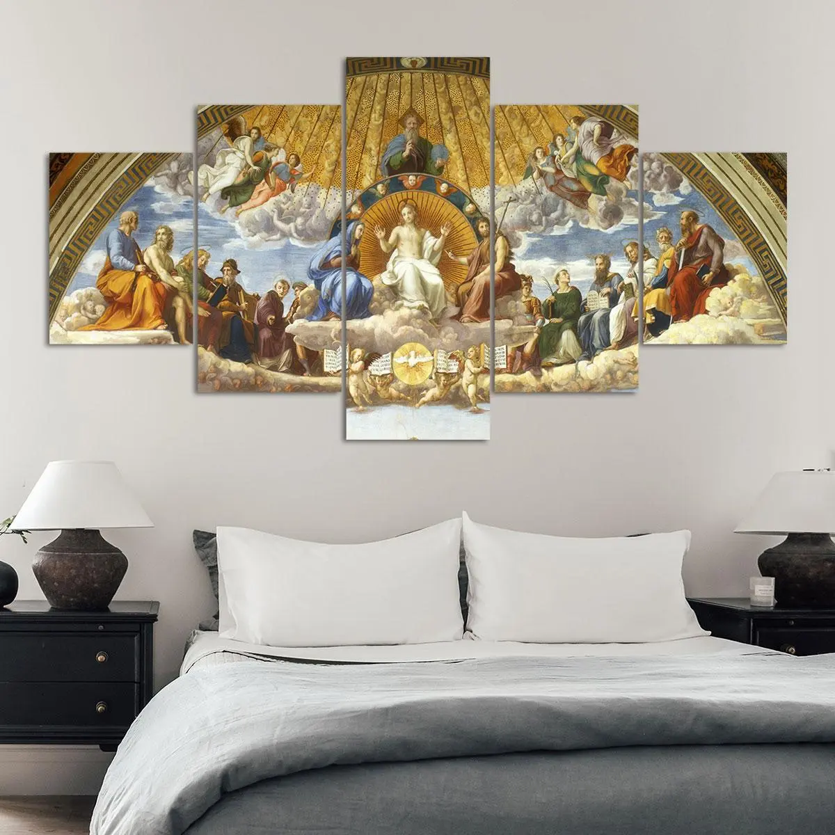 Celestial Throne Pattern Abstract Pattern Print Unframed Canvas Poster, 5 Counts/set Modern Art Wall Art, Wall Art Decoration, Wall Decor for Home Living Room Bedroom Office, Ornaments