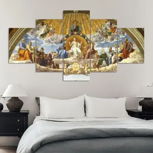 Celestial Throne Pattern Abstract Pattern Print Unframed Canvas Poster, 5 Counts/set Modern Art Wall Art, Wall Decor for Home Living Room Bedroom Office, Ornaments