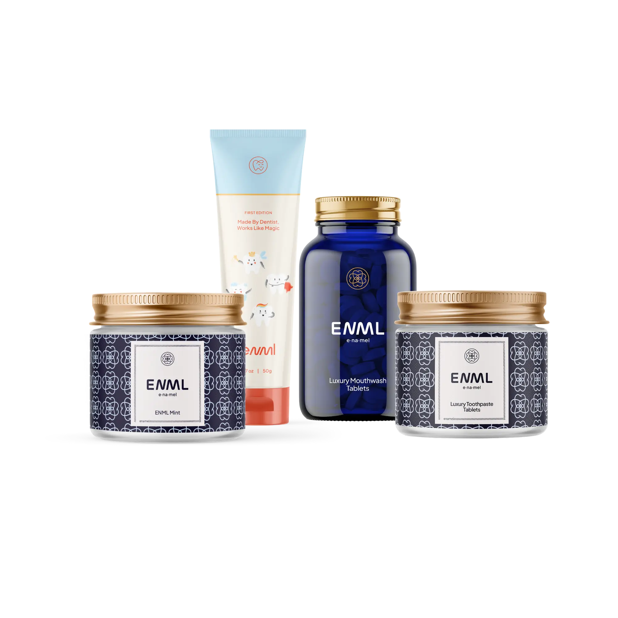 ENML Family Collection – Toothpaste Tablets, Mouthwash Tablets + Kids Toothpaste