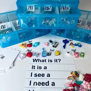 Say and Play Mini Objects Speech Therapy Set over 300 Articulation Trinkets for Speech Sounds Portable Case