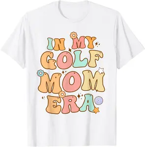 Groovy In My Golf Mom Era Retro Funny Mom Mother's Day T-Shirt