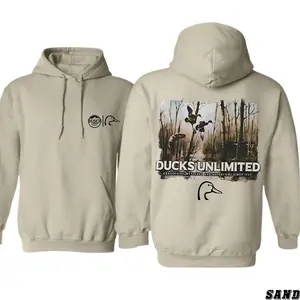 Nature-Inspired Ducks Unlimited Hoodie, Ideal for Wildlife Conservation Supporters, Comfortable Menswear for Outdoor Enthusiasts, Stylish Country Boy Clothing	