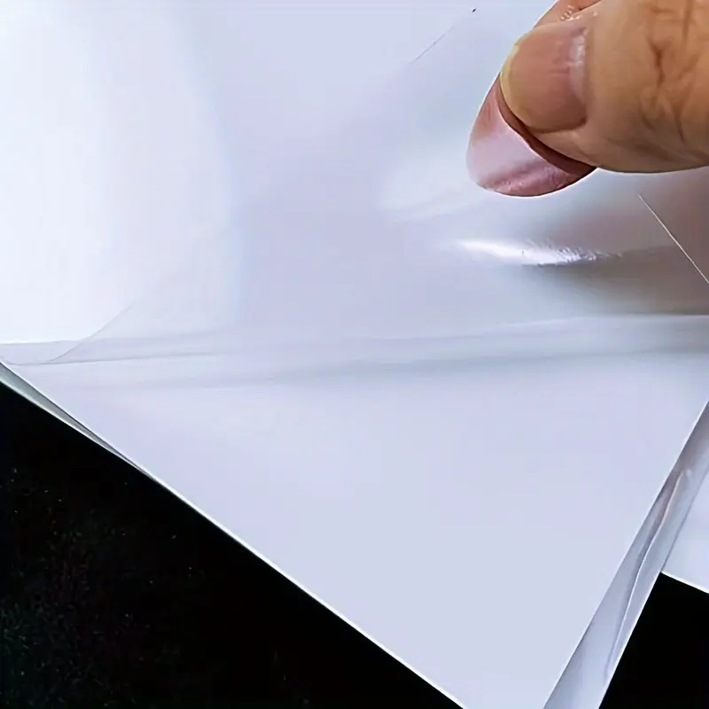 (20/ 50Sheets) 100% Clear Sticker Paper For Inkjet Printer - Glossy 8.3*11.7in - Printable Vinyl Sticker Paper For Cricut - Printable Sticker Paper - Transparent - Adhesive - Clear Sheets - Stationery Supplies
