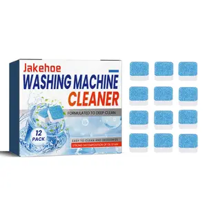 Laundry Washing Machine Cleaning Tablet, Drum Type Water Tank Washing tab Machine Cleaning Odor Dirt Cleaning Sheet/ 12pcs/One year supply