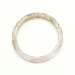 Natural Jade Natural Cherry Blossom Agate Bangle Floating Flower Retro Chinese Style Valentine's Day Gift for Women