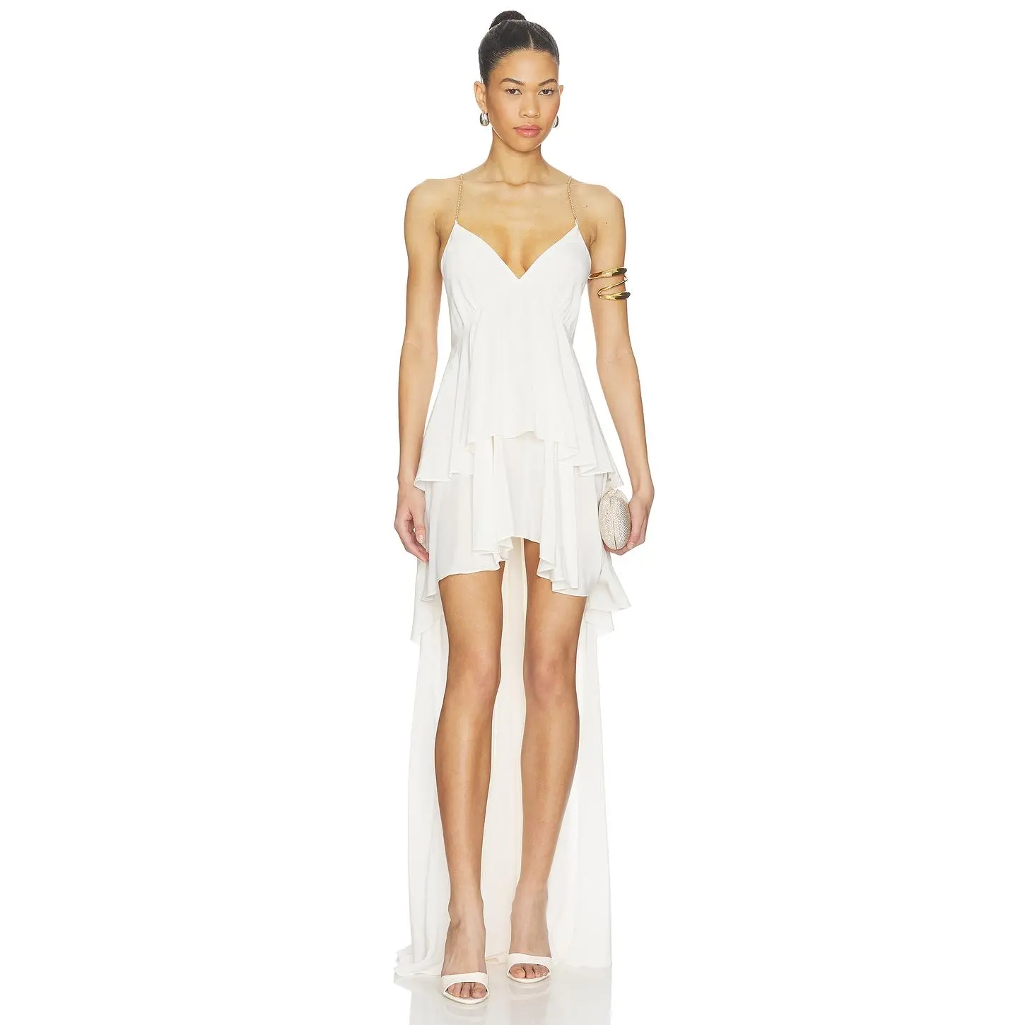Lovers and Friends Aiyanna Silk Maxi Dress in Ecru