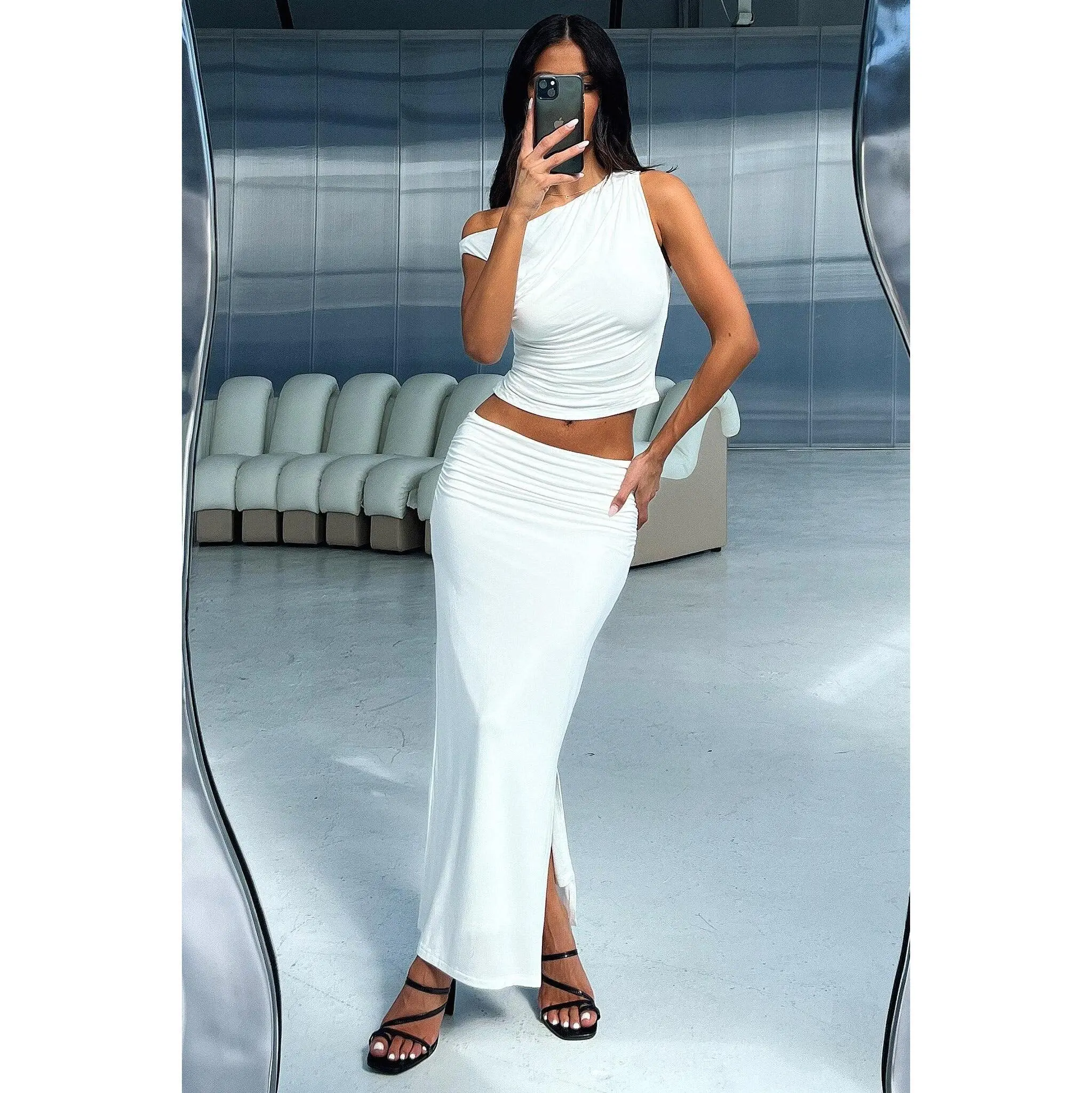 Vamika Maxi Skirt - White