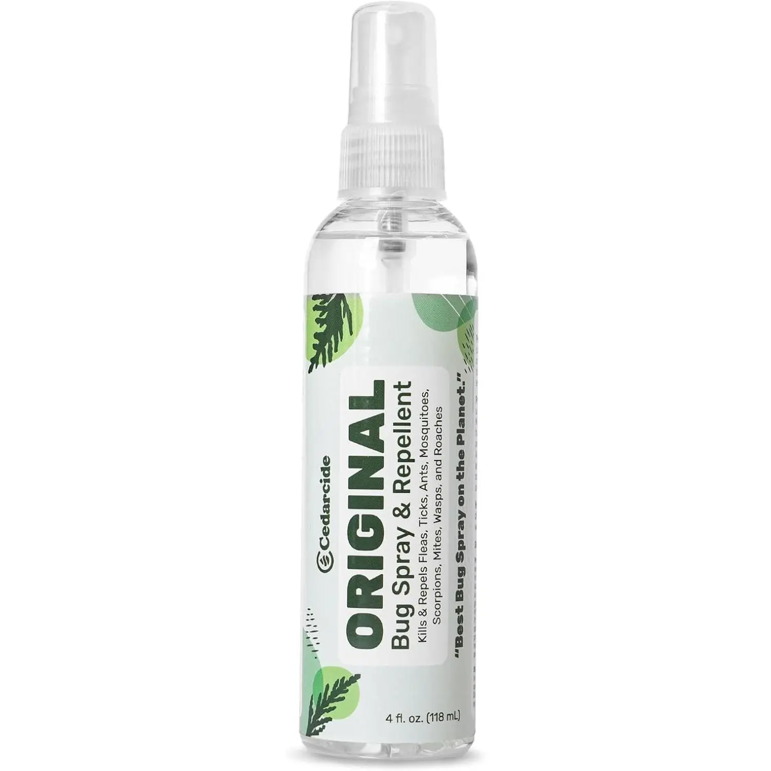 Original Bug Spray | Repel & Kill Fleas, Ticks, Mosquitoes, Mites, Ants & Chiggers | For use on People, Pets & Home | Natural Cedar Oil | Eco-Friendly | 4 Oz