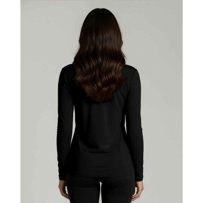 4 Pack: Women's Long Sleeve Dry Fit V-Neck T-Shirt - Active Athletic Workout Gym Top (Plus Available)