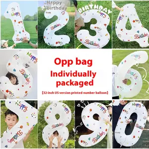 Birthday Number Balloons 0-9 Set - Individually Packaged, Choose Your Age for Custom Birthday Decor, Perfect for Any Age Celebration