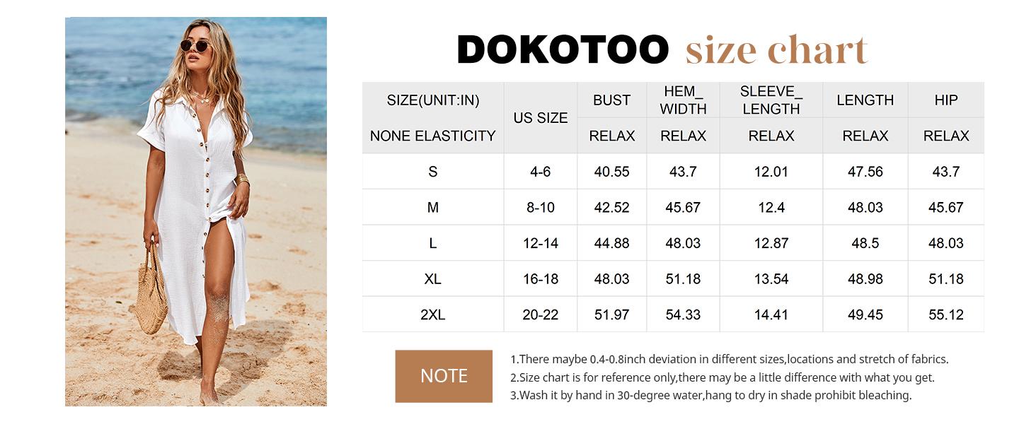 Dokotoo Womens Casual Short Sleeve Side Split Button Down Long Kimonos Cardigans Swimsuit Cover Ups