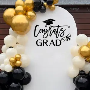 Congrats Grad Decal Sign for Balloon Arch - Graduation Decal for Grad Party, Class of 2026 Graduation Event Planner Vinyl Decal