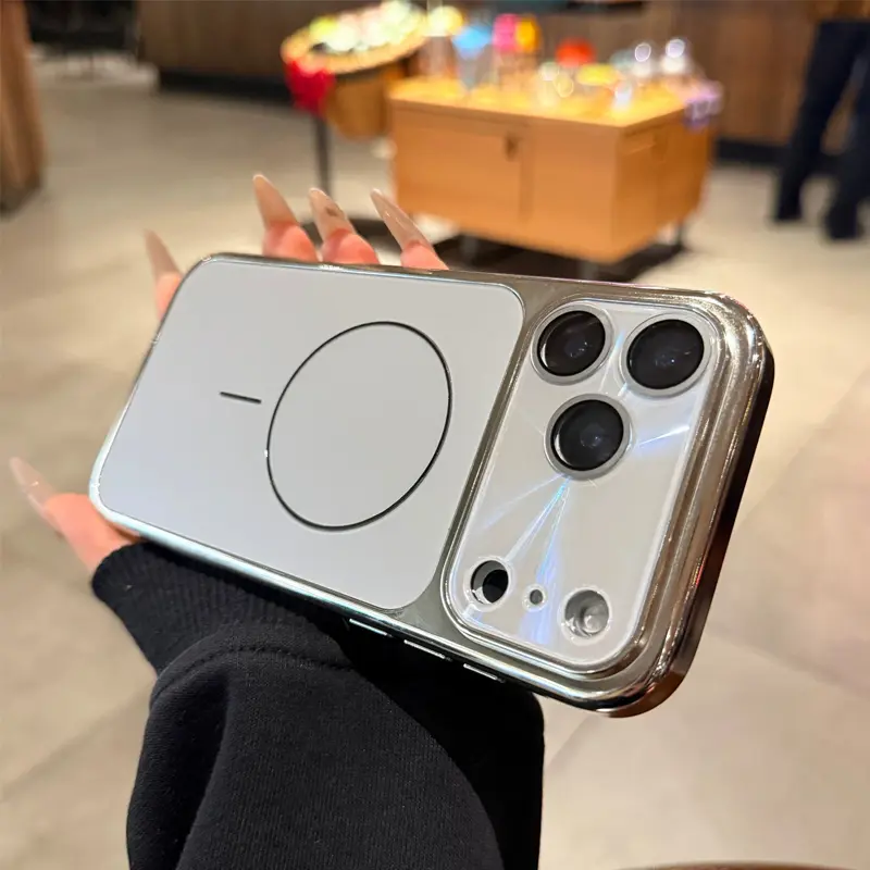 Brand New Luxury Series Instantly Transforms Into 17 Pro Max Large Window Phone Case, Suitable for iPhone 17 Air 16 15 14 13 Pro Max Magnetic Wireless Charging Protective Case, Soft Edge Hard Case