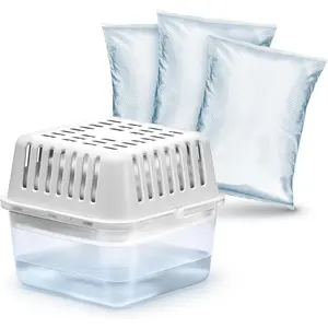 8.8 Oz Humidity Absorber Dehumidifier with 1 Device & 3 Refills Fragrance Free for Home Closets Bathroom Bedroom Small Spaces