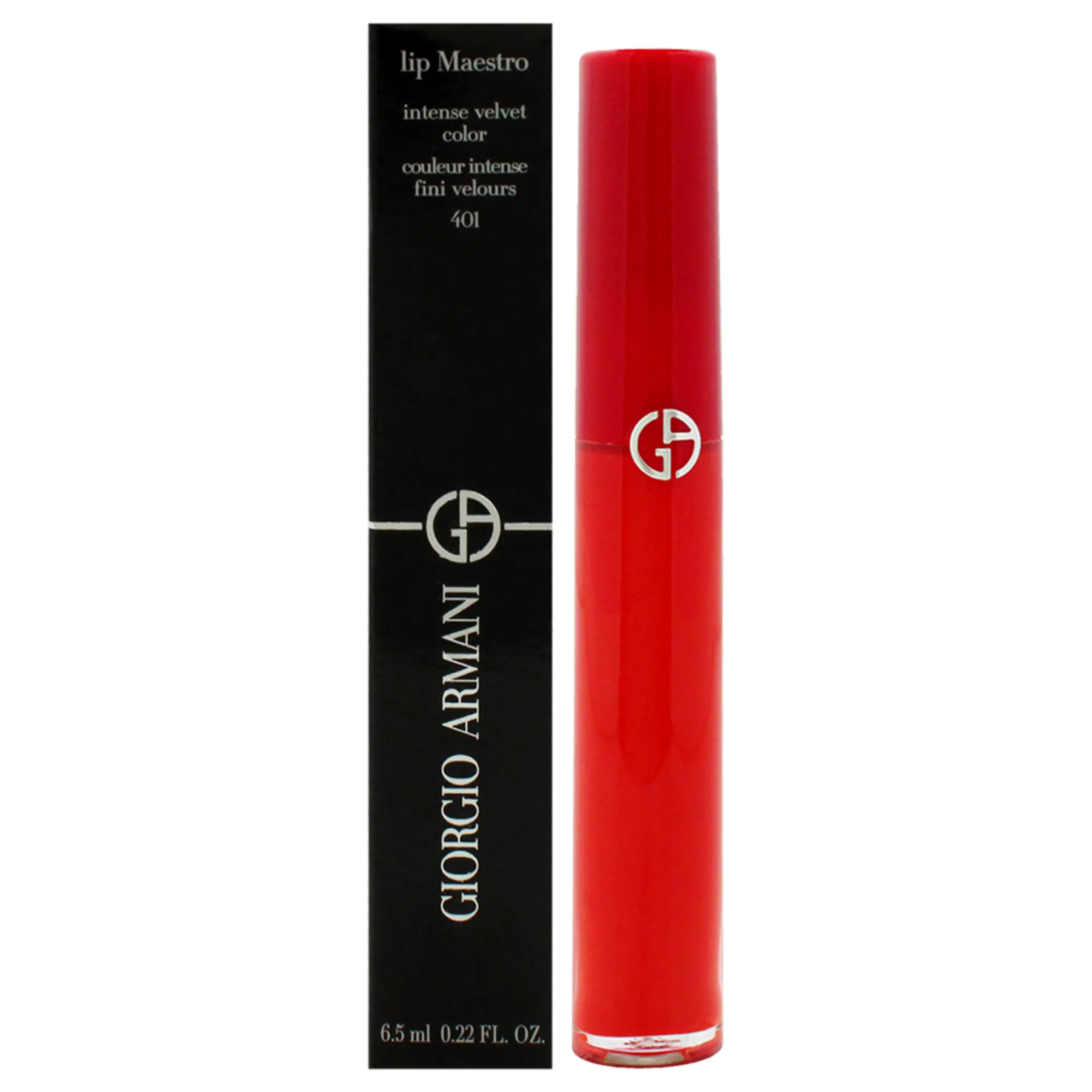 Giorgio Armani Lip Maestro Luxury Makeup - Intense Velvet Color, 401 The Tibetan Orange, 0.22 oz Women's Lipstick