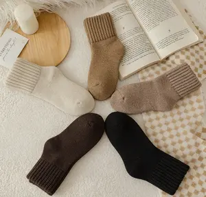 5-Pair Women's Mid-Calf Socks, Warm Casual, Better Than Most Competitors, Fall Winter Wear,C