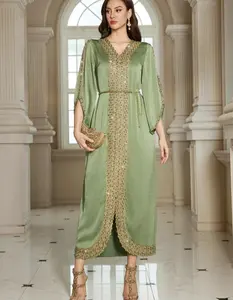 New Beading Diamond Party Dress Lace Long Robe New Beading Diamond Party Dress Lace Long Robe