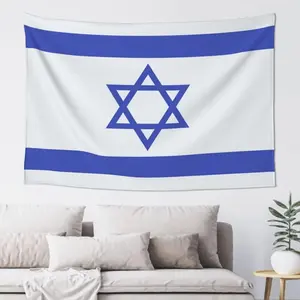 Tapestry  Israel Flag Wall Hanging Tapestry 60x40 Inch Israel Flags Wall Hanging Tapestry for Bedroom Living Room Dorm