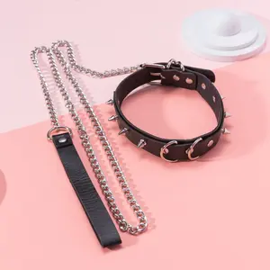 Rivet Collar & Leash Set, Stylish Pet Accessories for Dogs & Cats, Durable Design for Daily Use, Perfect Gift Idea