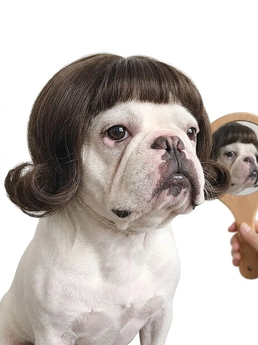 Funny Dog Cat Cosplay Wig,Pet Wigs for Halloween, Christmas, Parties, Festivals, Dog Wigs for Small Medium and Large Dogs