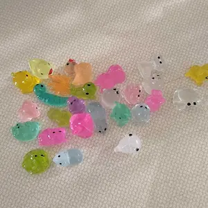50/100pcs Luminous Glow-in-the-Dark Cute Mini Animal Party Decorations, Cute Figurines, Duck, Dolphin, Frog Sculptures, Plug and Play, No Electricity Required, Suitable for Garden, Party, Aquarium & Dollhouse Decor