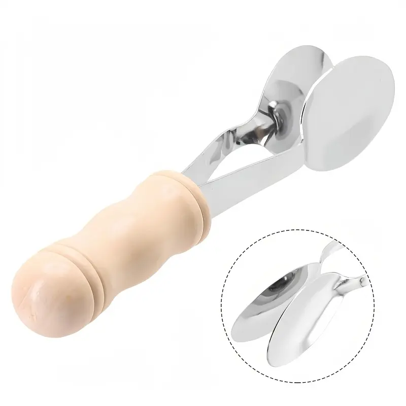 1/2-Pack Musical Spoon Percussion Instrument with Wooden Handle, Folk Percussion Instrument