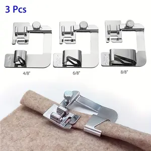 3pcs Home Sewing Machine Foot Presser, Roll-Down Hem Foot Cover, Sewing Machine Accessory