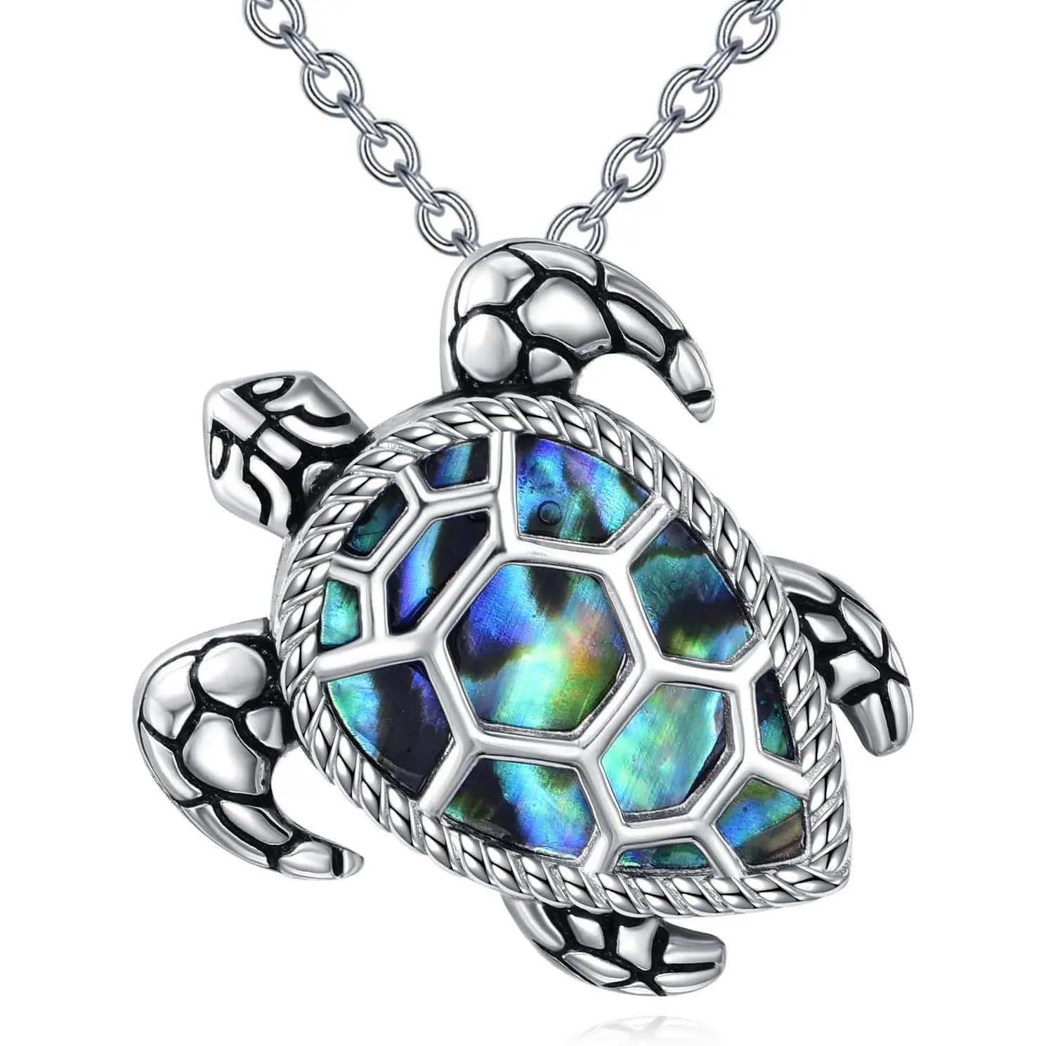 Turtle Necklace for Women 925 Sterling Silver Sea Turtle Pendant Ocean Jewelry Gifts for Women