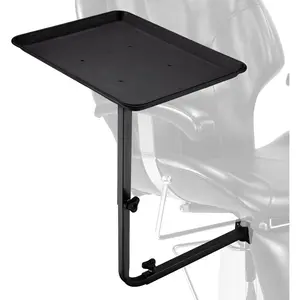 Salon Metal Tray Attached to Chair, 360  Rotation Barber Chair Tray for Hairdressing Tools, Fully Adjustable Hairstylist Trays w/o Wheels for Salon Barber  Tools Make-ups