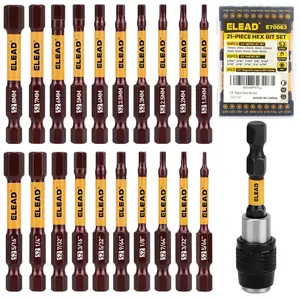 Allen-Wrench Hex Drill Bit Set: 21PCS Durable Impact Allen Key Set, Long-Lasting Strong Magnetic Hex Screwdriver Bit Set, SAE & Metric Size, Mechanic Automotive Furniture DIY Home Repairs ELEAD