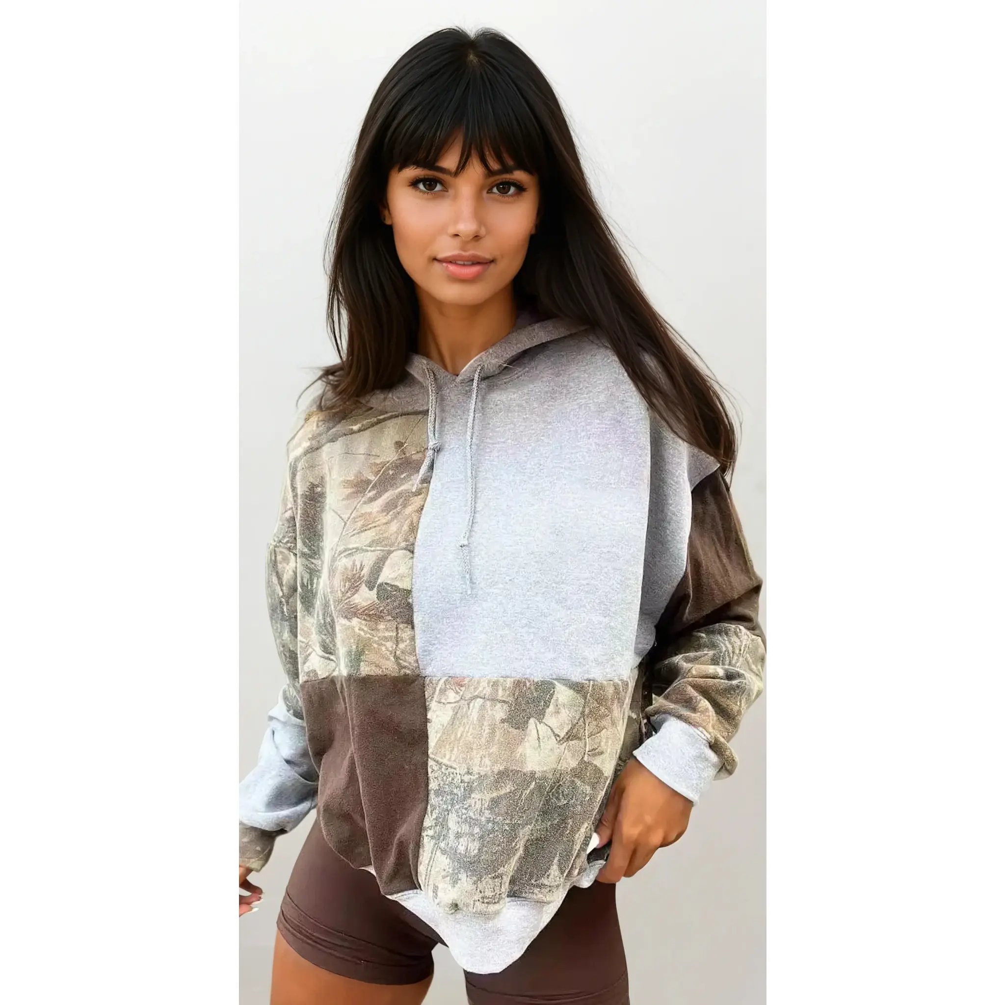Camoflauge Patchwork Hoodie
