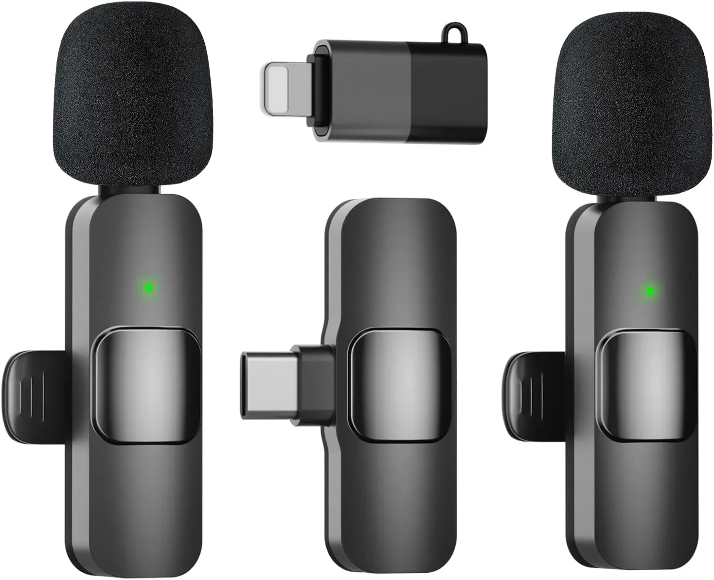 Professional Wireless Lavalier Microphone for iPhone and Android, Plug-and-Play Noise-Reducing Mini Microphone for Video Recording, Vlog, Tiktok, YouTube and Podcasting