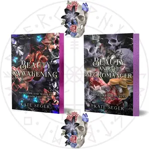 Monsters & Maidens Signed Beauty & the Necromancer and Beauty Awakening Duology - Softcover Paperback Series with Character Art Prints dark romance bookshelf aesthetic