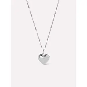 Heart Necklace - Lev Small Silver