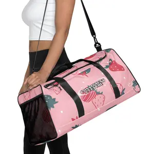 Duffle Bag - (Pink Strawberry) Durable Design with Versatile Use