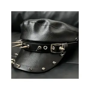 Trendy Non Mainstream Men's And Women's Hats With Rivets, Adult Hip-hop Street Dance Skull Hats, Punk Style Sun Protection