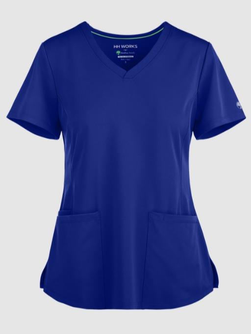 HH Works by Healing Hands Monica Women's 4-Pocket STRETCH V-Neck Scrub Top